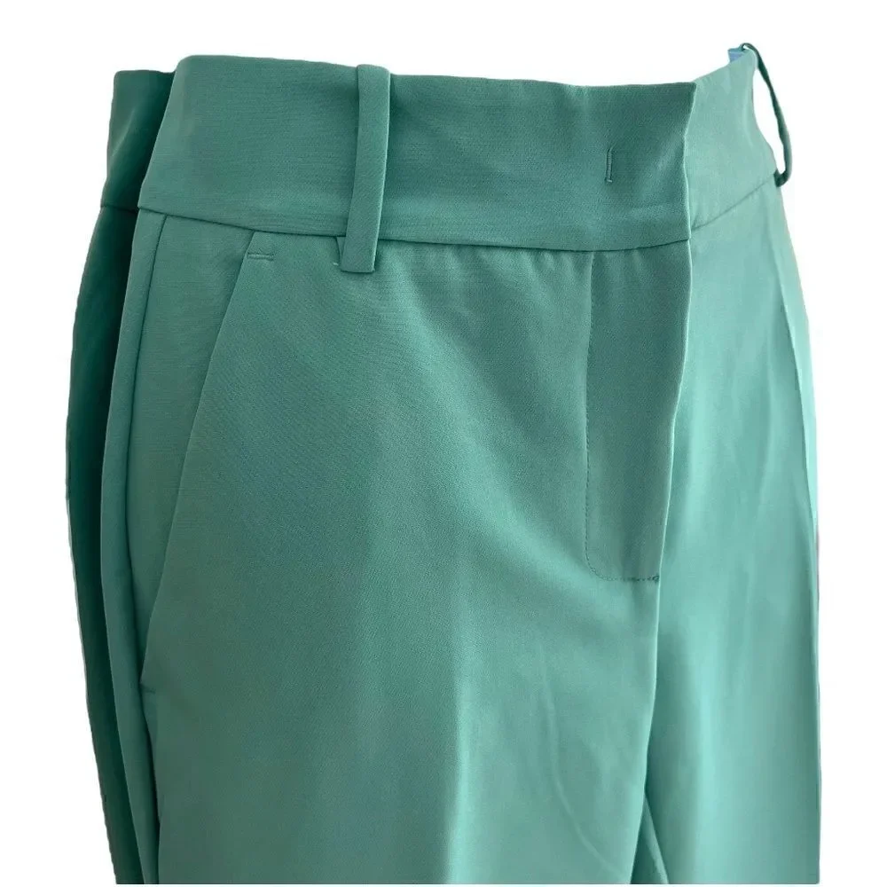 PINKO Trousers Tiffany Green Color Woman Pants Elegant Size 4.